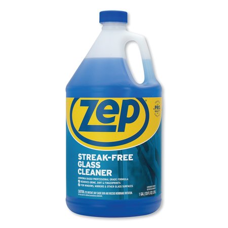 ZEP Liquid Glass Cleaner, Pleasant Scent, Bottle, 4 PK ZU1120128
